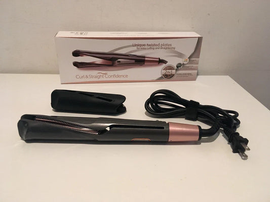 2 in 1 Twisted Ceramic Hair Straightner & Curler