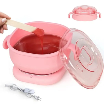 Portable Silicone Wax Warmer With Wax Beans & Sticks