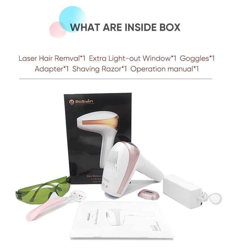 Bosidin Permanent Cool Laser Epilator IPL Hair Removal