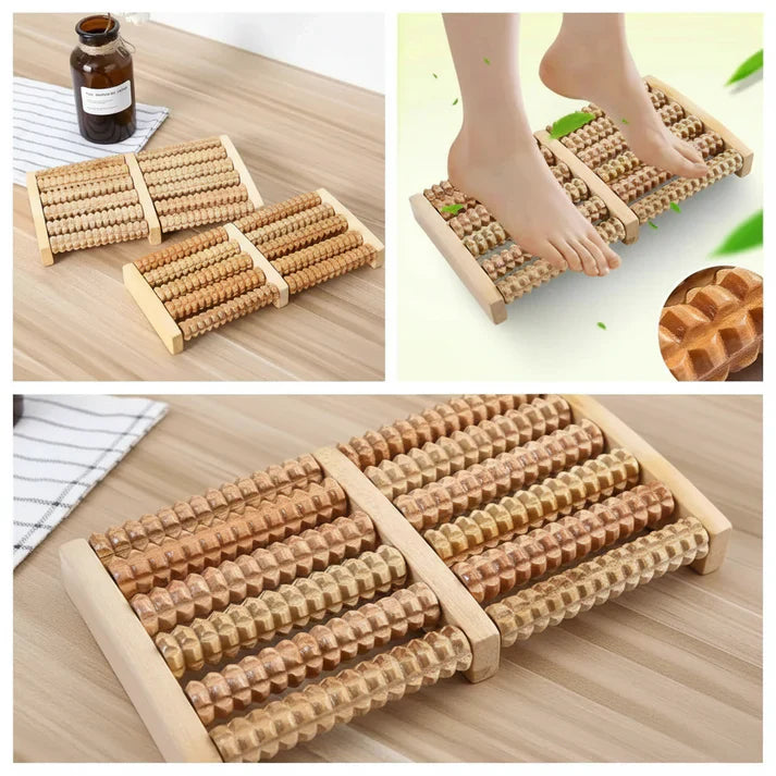 DeepRoll Dual Wooden Foot Massager
