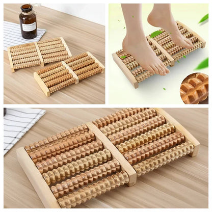 DeepRoll Dual Wooden Foot Massager