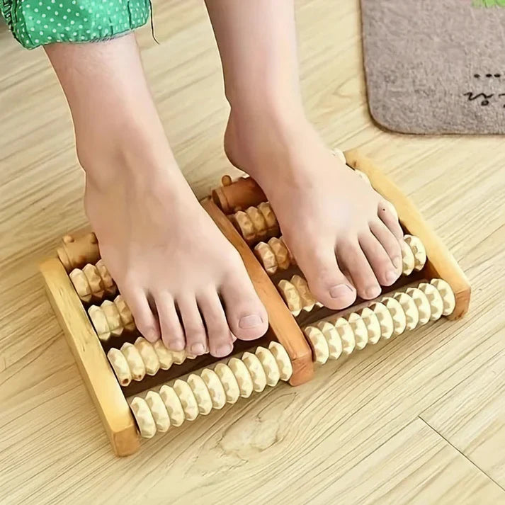 DeepRoll Dual Wooden Foot Massager