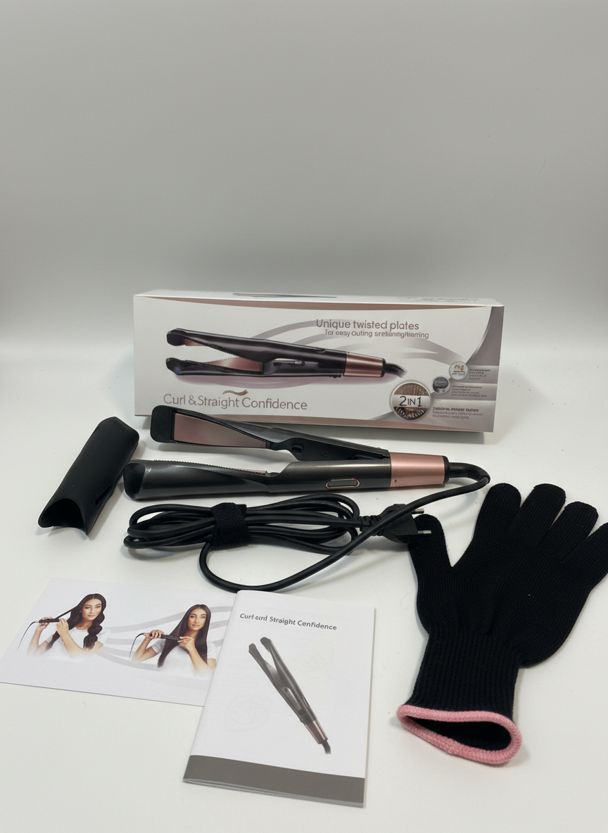 2 in 1 Hair Straightner & Curler - High Quality (Lot Imported) With 1 Month Warranty