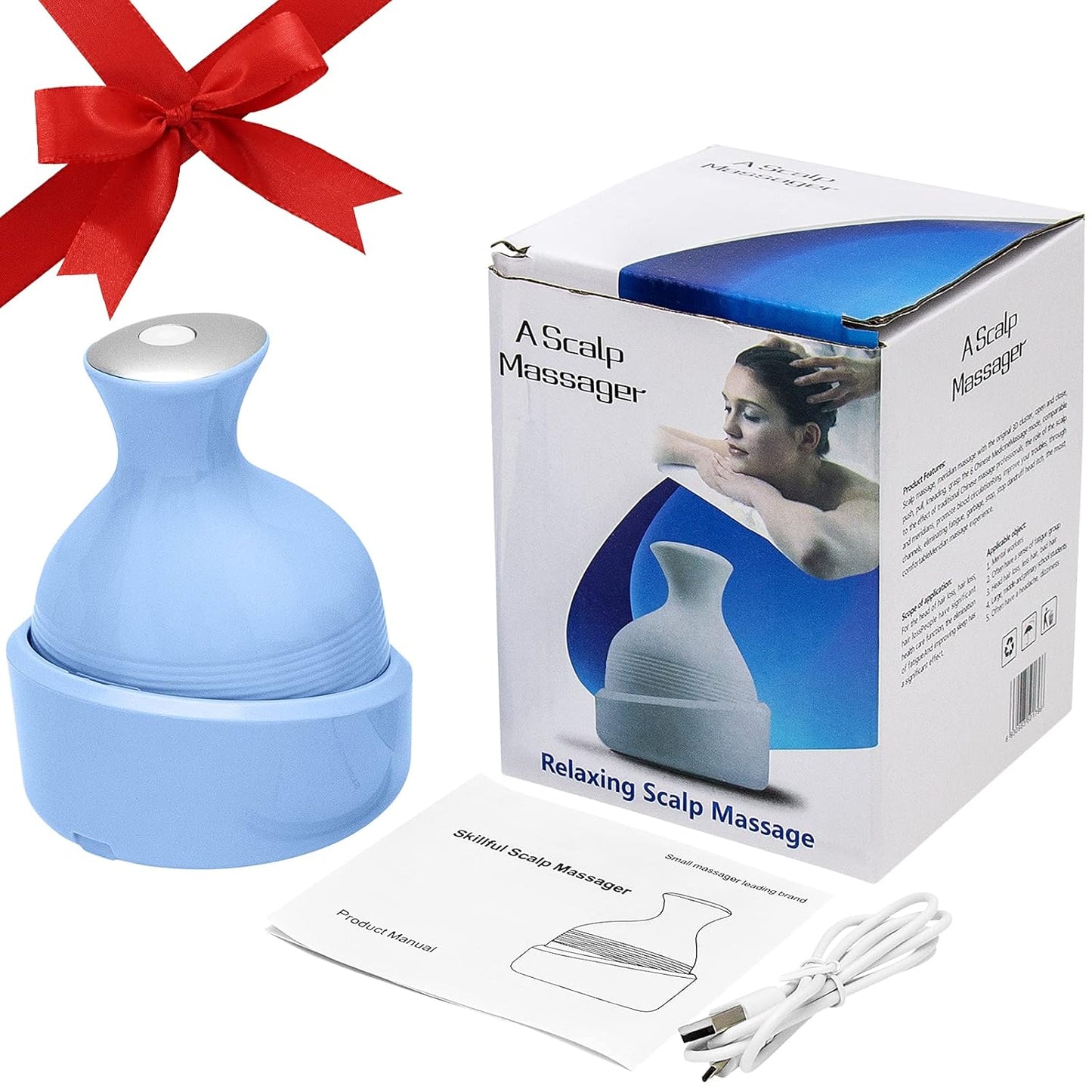 Portable Electric Scalp Massager for Hair Growth & Stress Relief Men & Women