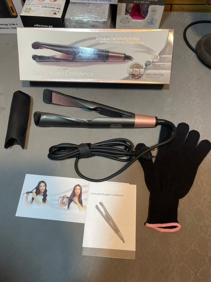 2 in 1 Hair Straightner & Curler - High Quality (Lot Imported) With 1 Month Warranty