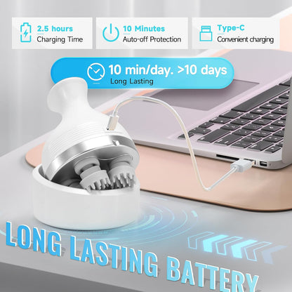 Portable Electric Scalp Massager for Hair Growth & Stress Relief Men & Women