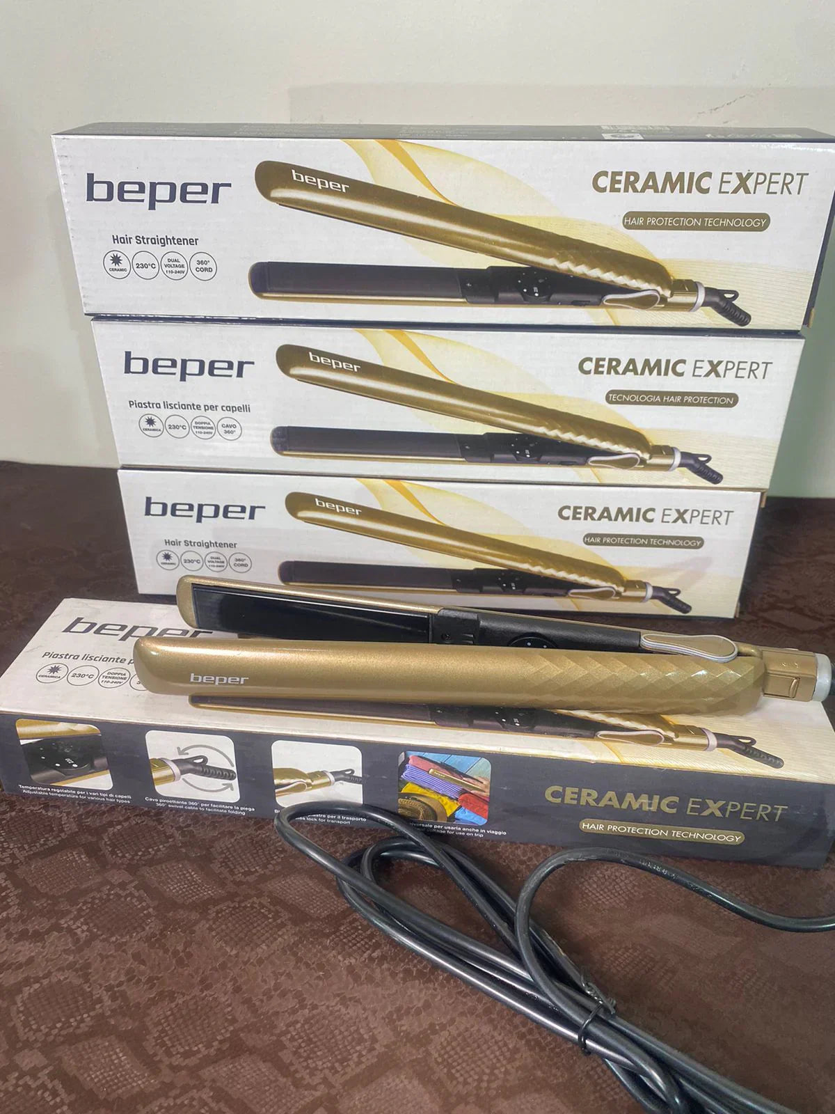 Beper High-Quality 2 in 1 Hair Straightener & Curler