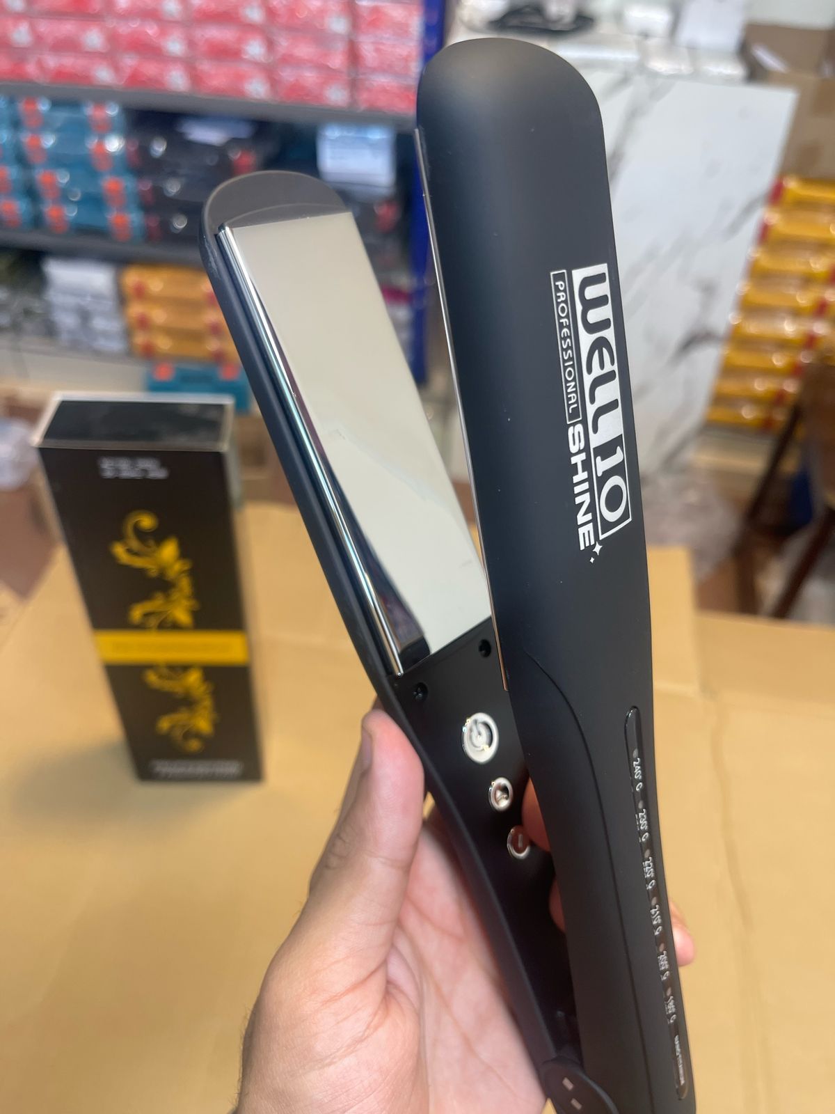 Well 10 Professional Blink Hair Straightner(silver plates)