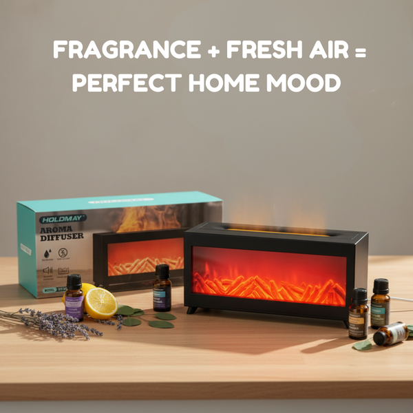 3D Flame Fireplace Aromatherapy Diffuser & Humidifier