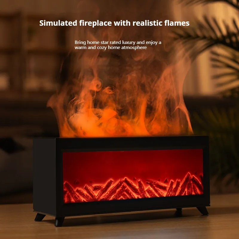 3D Flame Fireplace Aromatherapy Diffuser & Humidifier