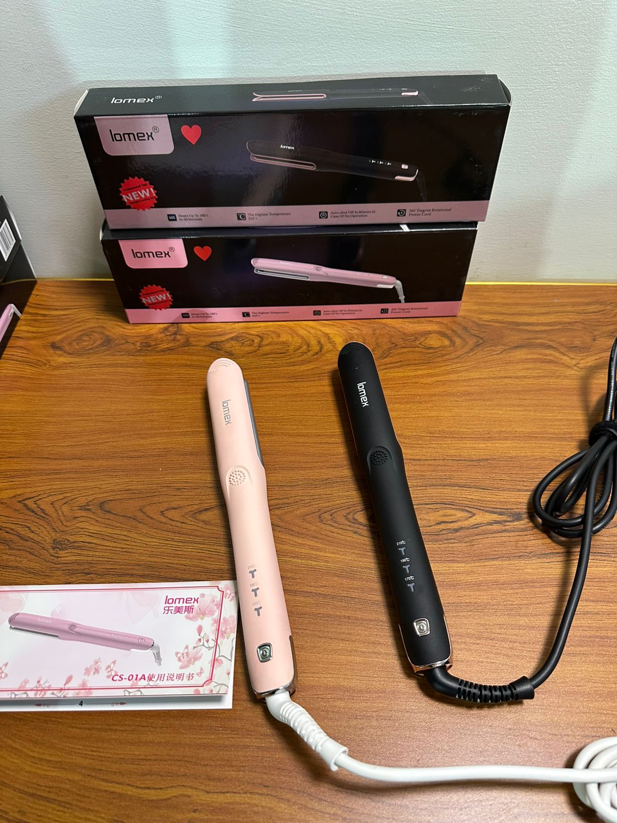 lomex Professional Hair Straightener & Curler 2 in 1