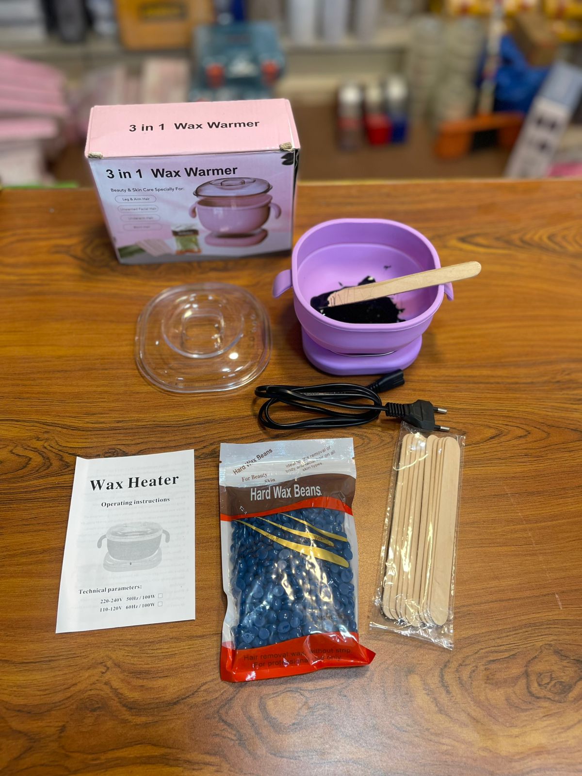Portable Silicone Wax Warmer With Wax Beans & Sticks