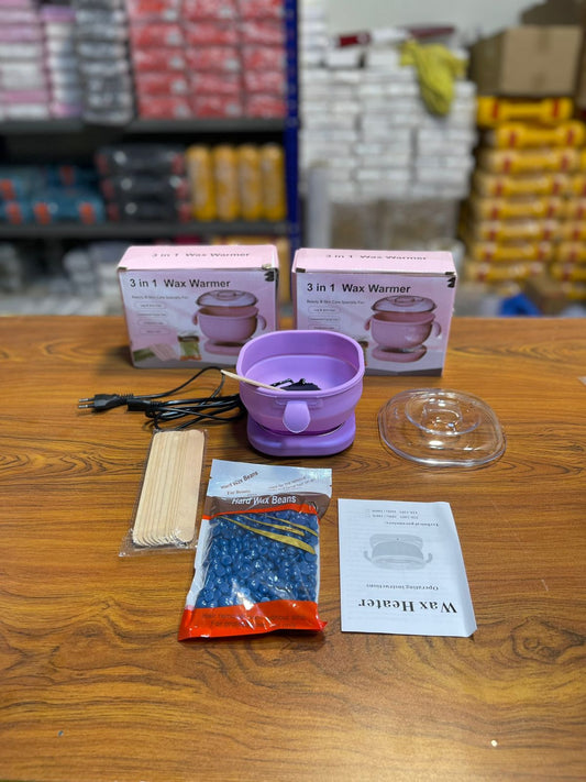 Portable Silicone Wax Warmer With Wax Beans & Sticks