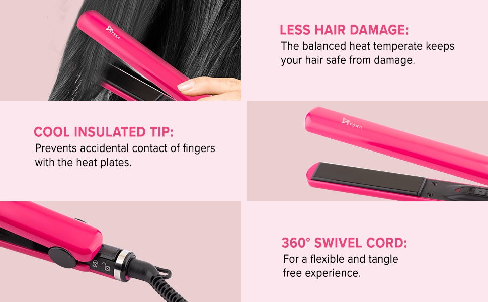 2 in 1 Hair Straightner SYSKA SuperGlam Imported