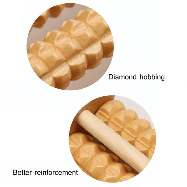DeepRoll Dual Wooden Foot Massager