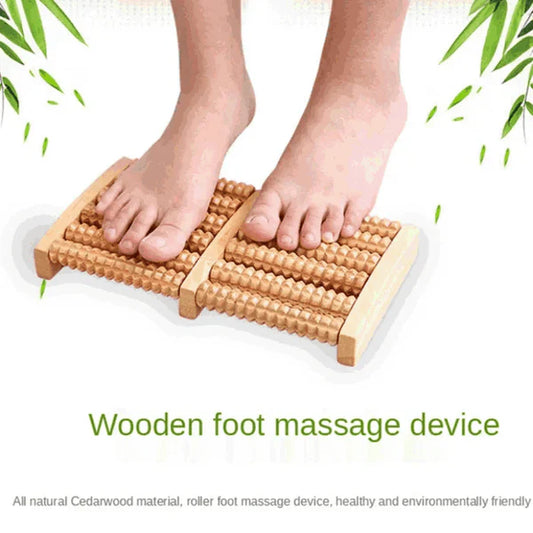 DeepRoll Dual Wooden Foot Massager