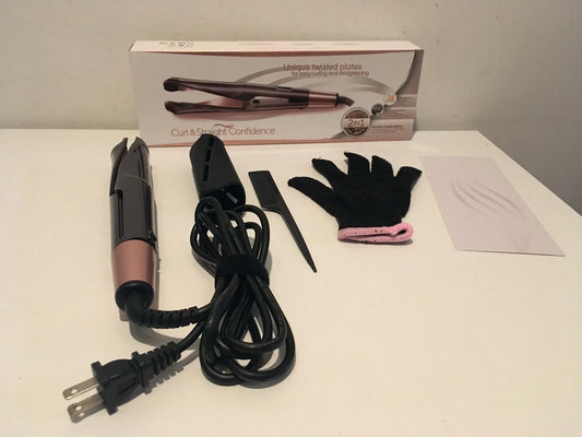 2 in 1 Twisted Ceramic Hair Straightner & Curler